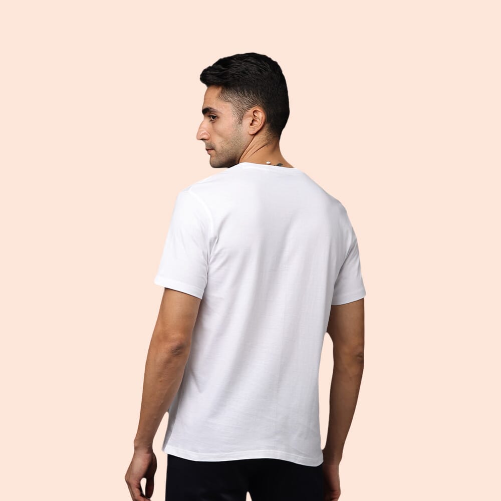 Greys&Blues Pima Round Neck T-Shirt-White